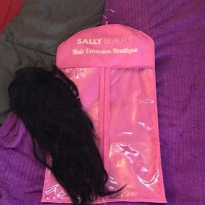 Sallys clip in extensions and hanging case